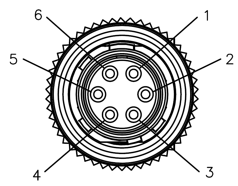 GPIO 6-pin Cable Connector